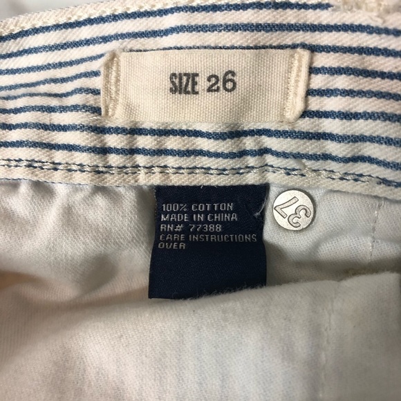 MADEWELL Distressed Boyshorts in Railroad Stripe - Picture 6 of 8